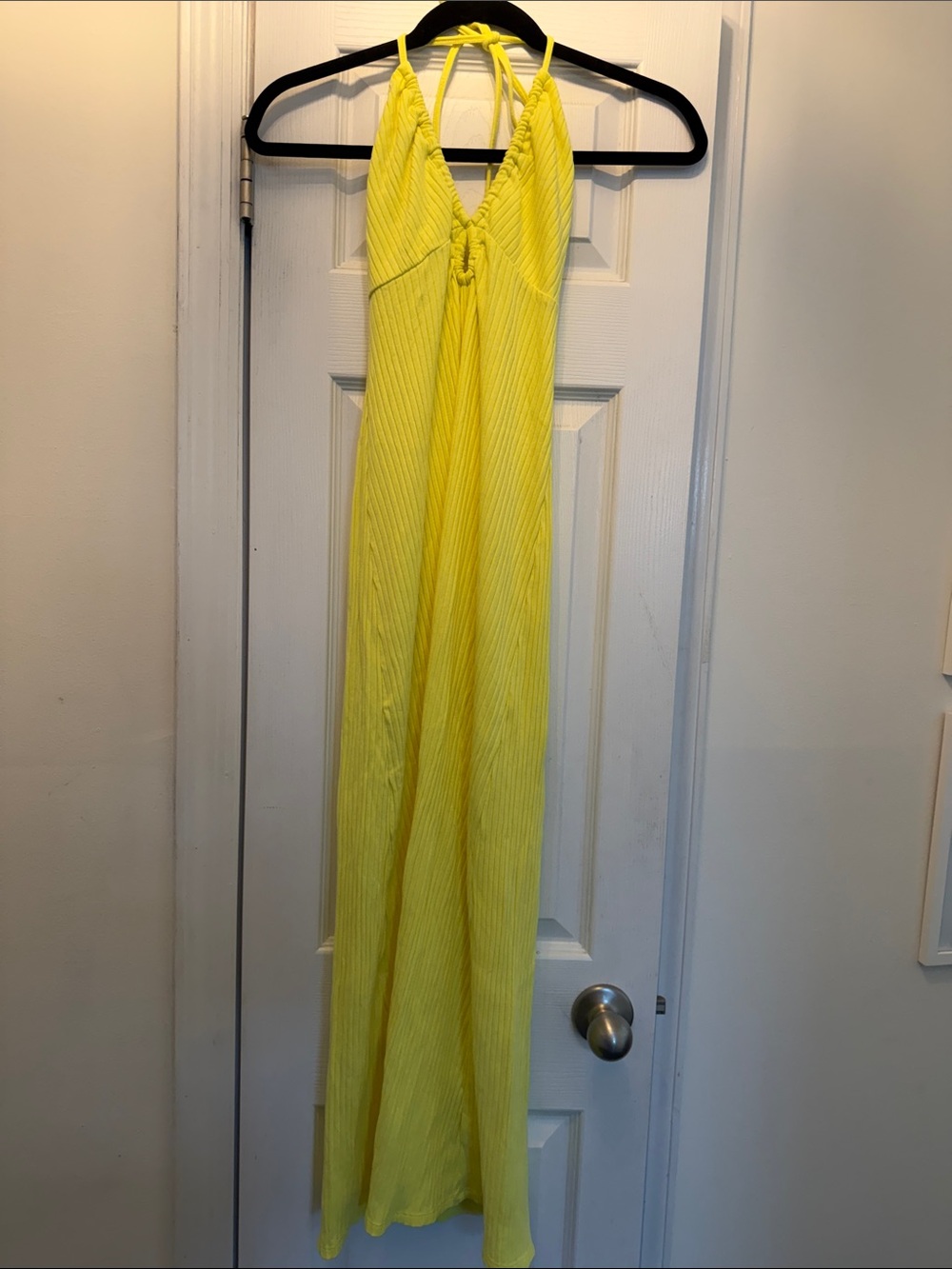 American eagle Yellow Halter Maxi Dress
